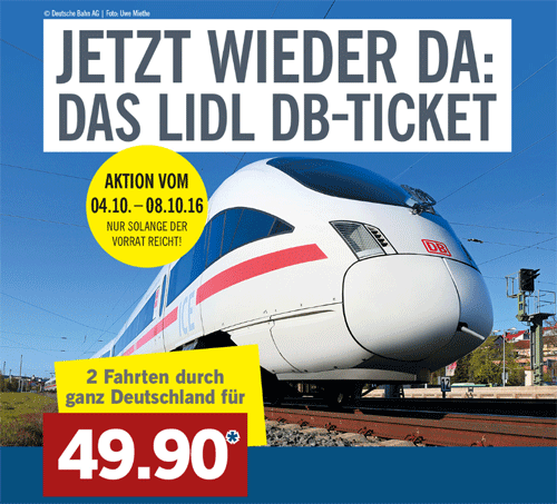 Lidl bahnticket 2017